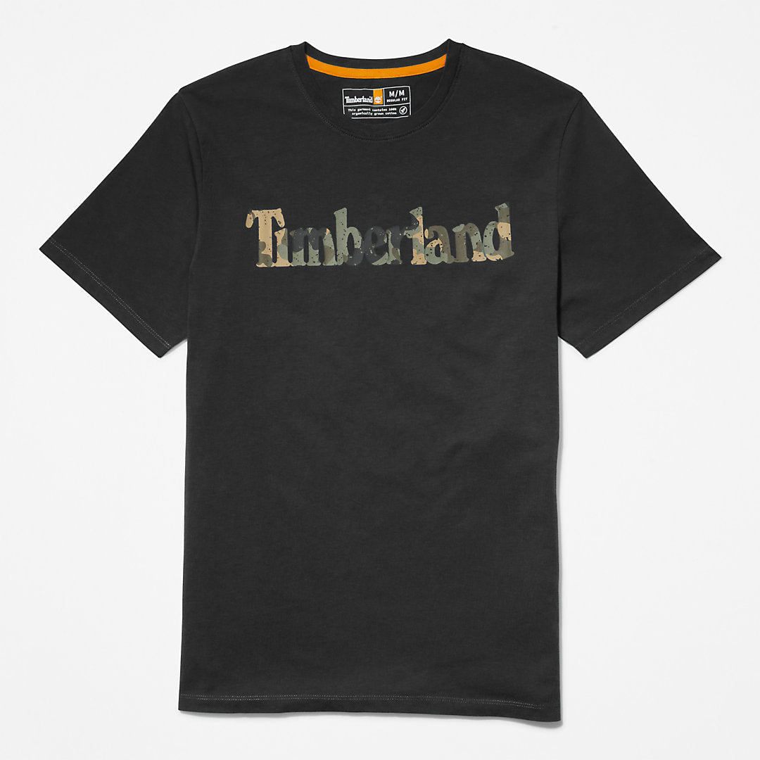 Mens Camo-Logo T-Shirt for Men in Black - Timberland