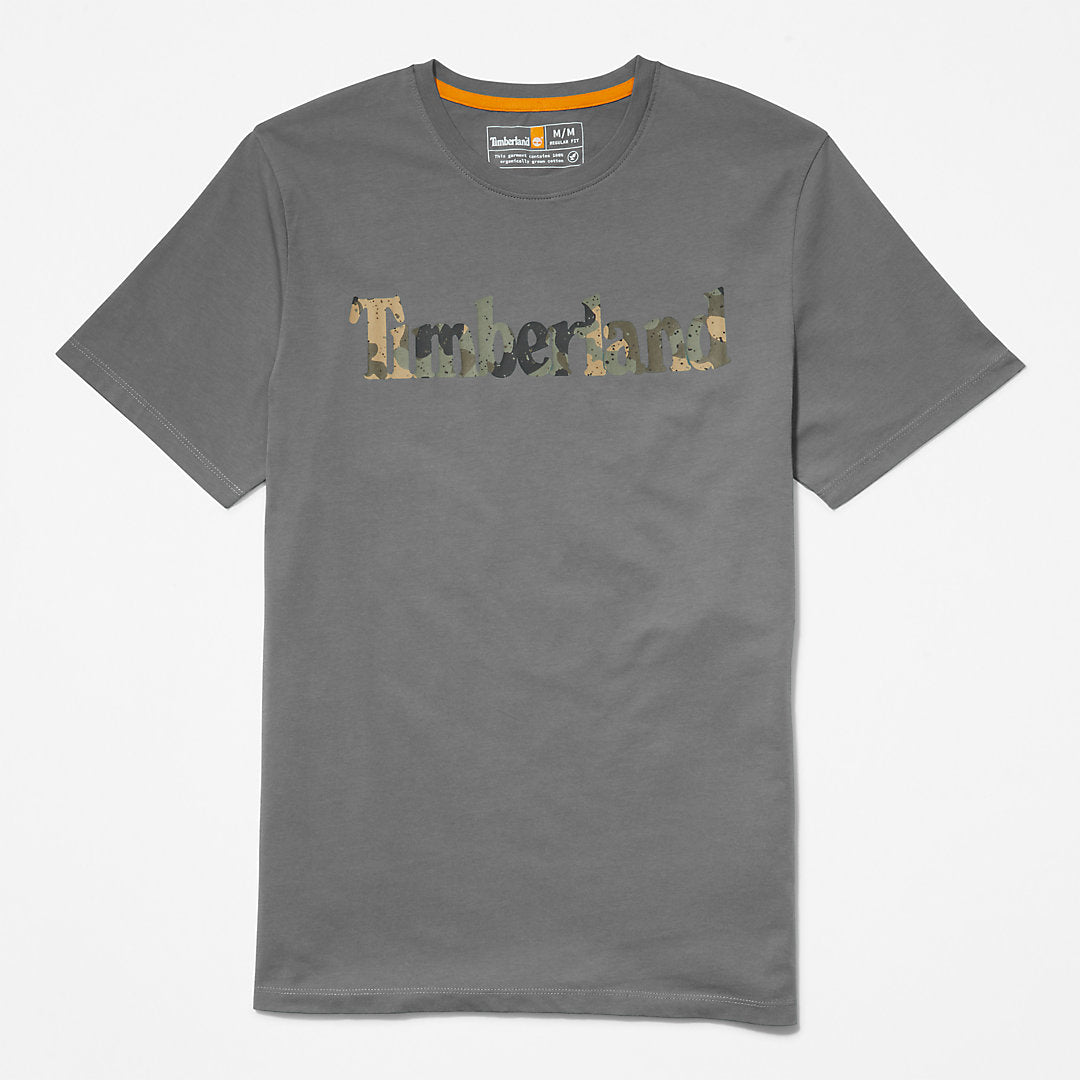 Mens Camo-Logo T-Shirt for Men in Grey - Timberland