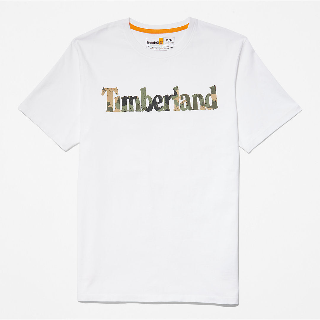 Mens Camo-Logo T-Shirt for Men in White - Timberland