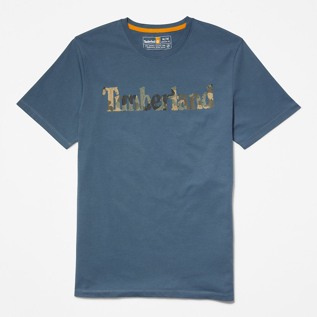 Mens Camo-Logo T-Shirt for Men in Blue - Timberland