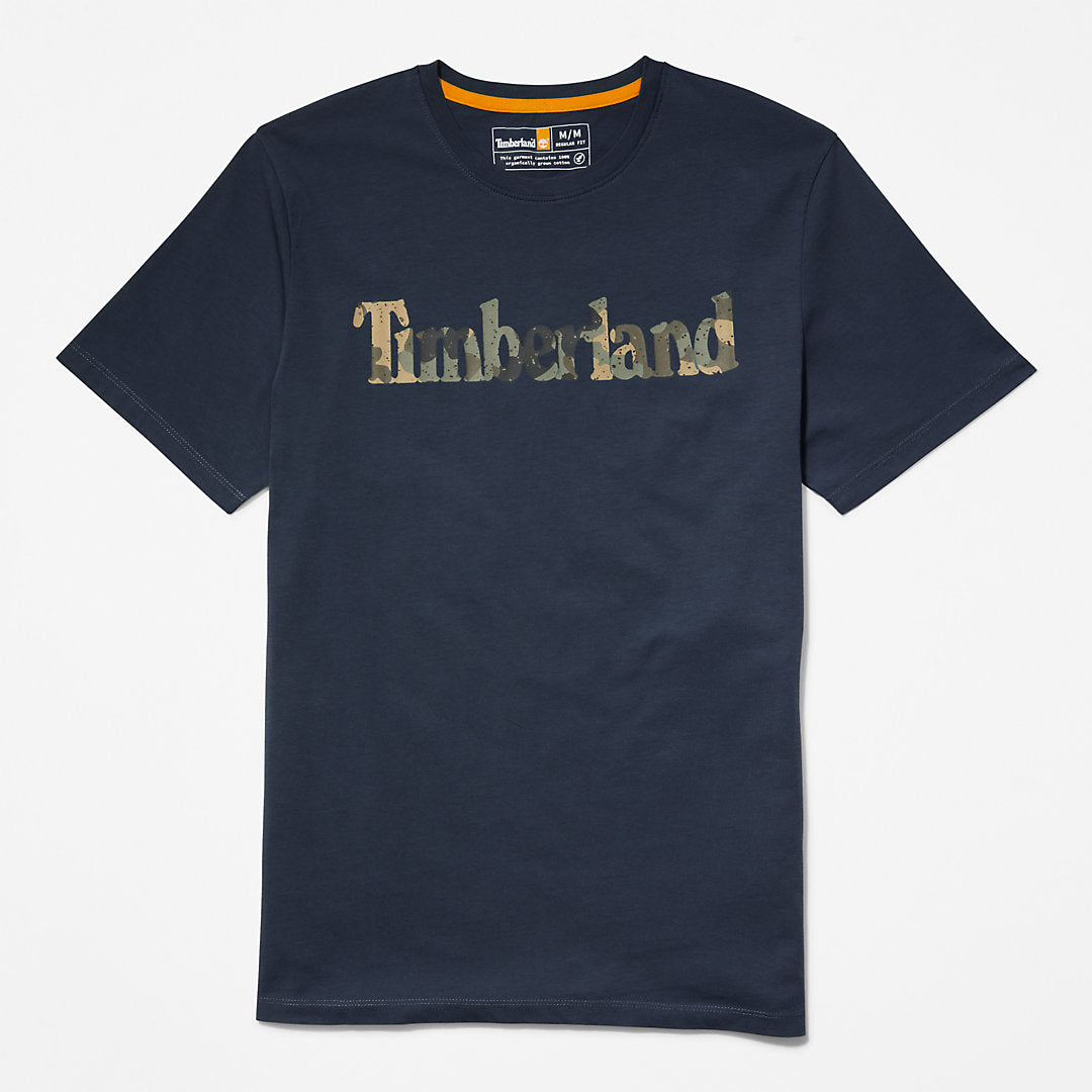 Mens Camo-Logo T-Shirt for Men in Navy - Timberland