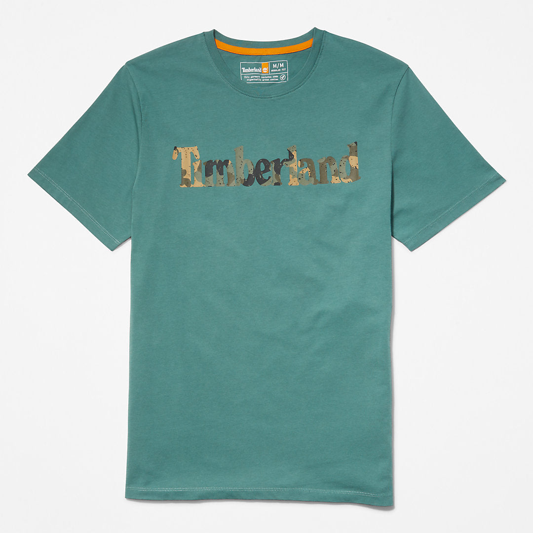 Mens Camo-Logo T-Shirt for Men in Green - Timberland