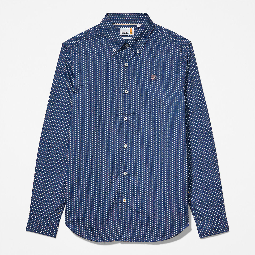 Mens Microprint Shirt for Men in Blue - Timberland