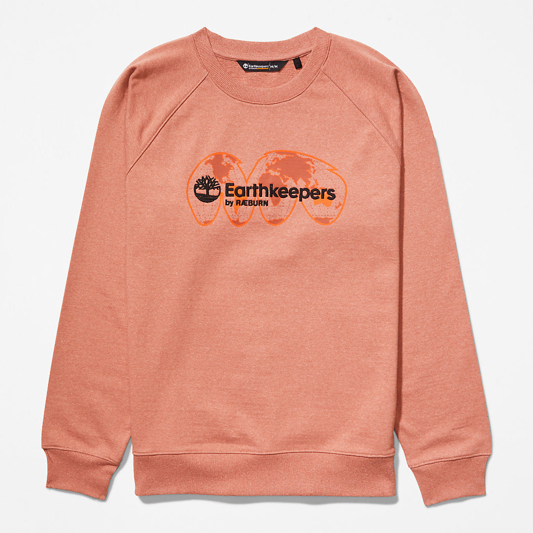 Mens Earthkeepers® by Raeburn Archive Globe Crewneck Sweatshirt in Orange - Timberland