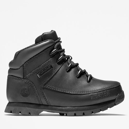 Kids Euro Sprint Full-grain Mid Hiker for Junior in Black - Timberland