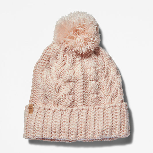 Womens Autumn Woods Cable Beanie for Women in Light Pink - Timberland