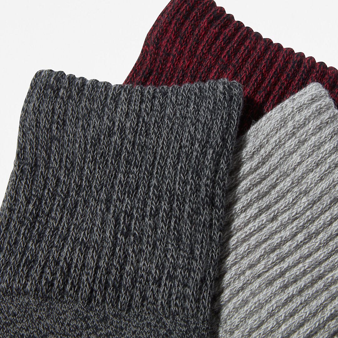 Womens Three Pack Marled Crew Socks Gift Box for Women in Black - Timberland