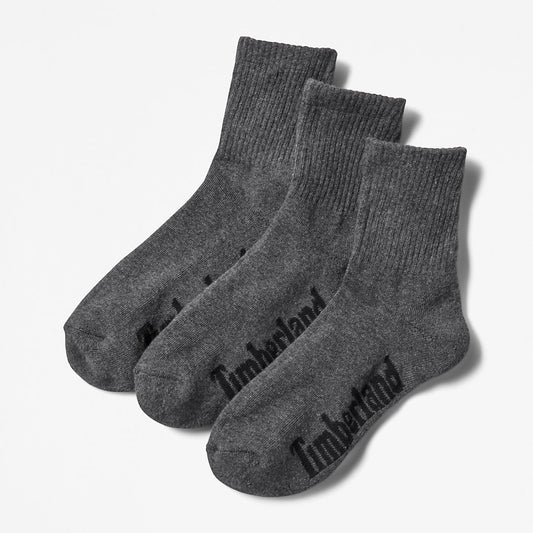 Mens Stratham 3-pack Sport Socks for Men in Grey - Timberland