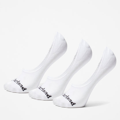 Mens Stratham 3-Pack Low Liner Socks for Men in White - Timberland