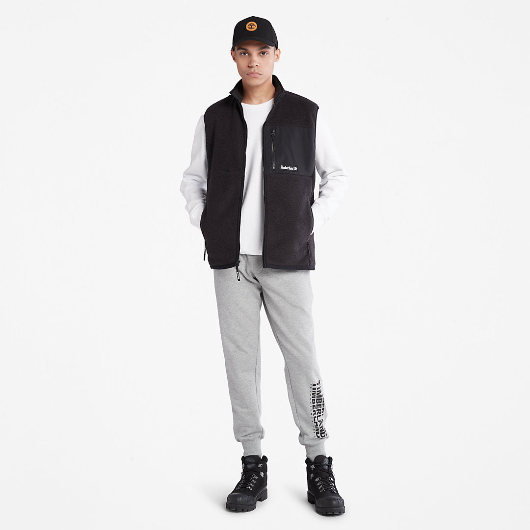 Mens High-Pile Fleece Gilet for Men in Black - Timberland