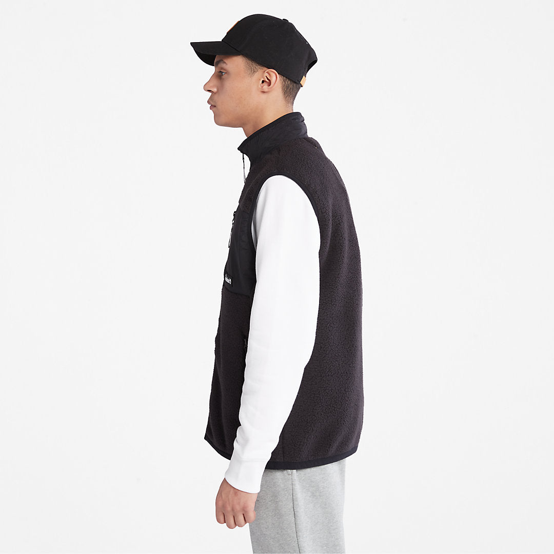 Mens High-Pile Fleece Gilet for Men in Black - Timberland