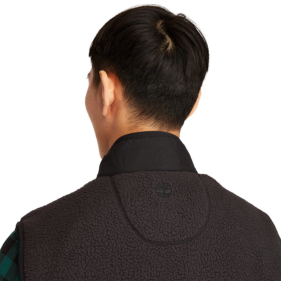 Mens High-Pile Fleece Gilet for Men in Black - Timberland