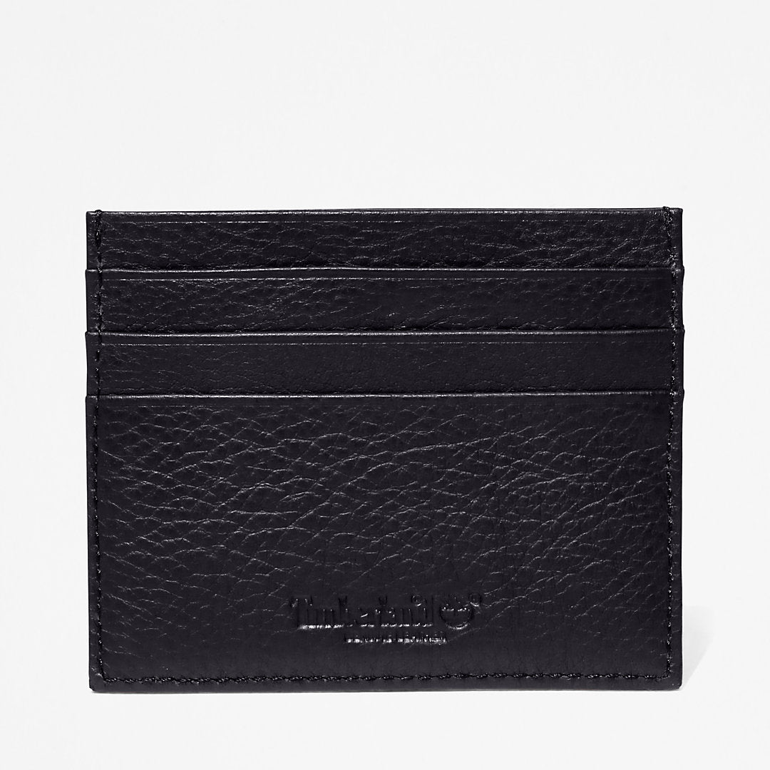 Mens Leather Card Holder & Keyring Gift Set in Black - Timberland