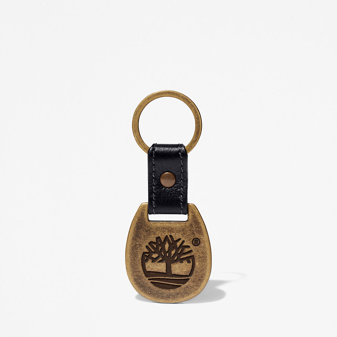 Mens Leather Card Holder & Keyring Gift Set in Black - Timberland