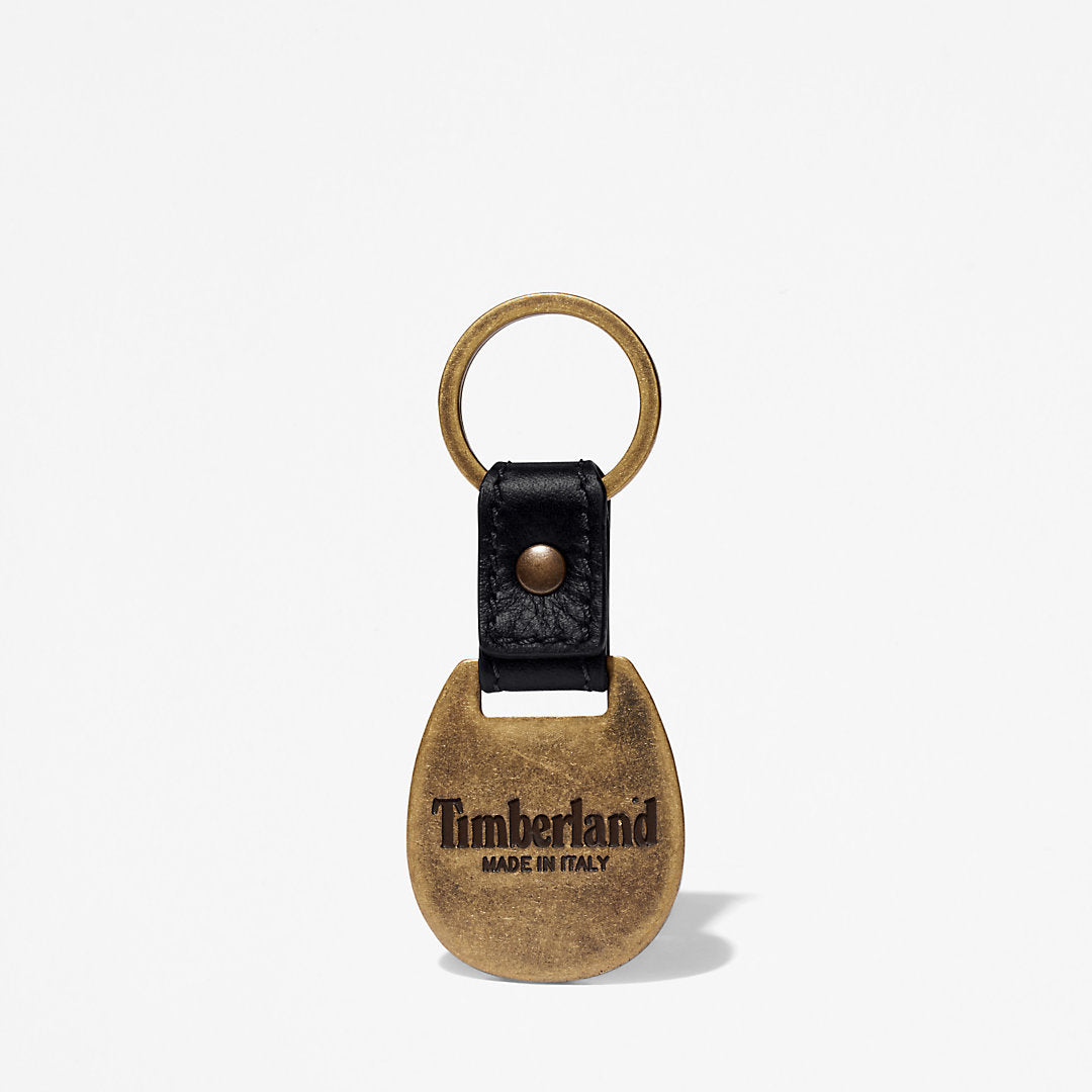 Mens Leather Card Holder & Keyring Gift Set in Black - Timberland