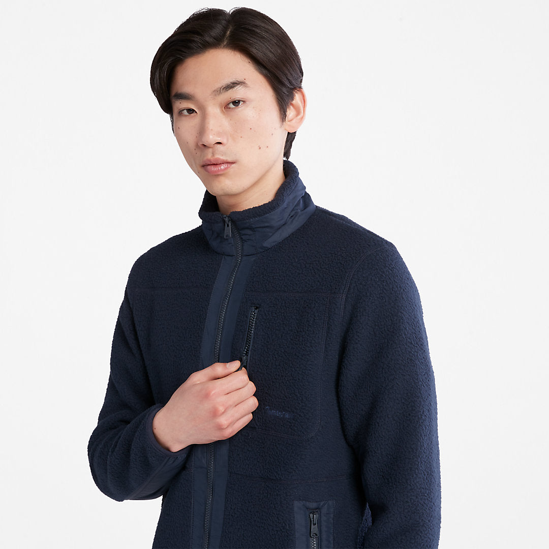 Mens Sherpa Fleece Jacket for Men in Navy - Timberland