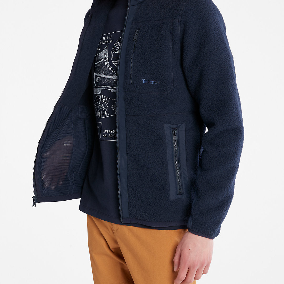 Mens Sherpa Fleece Jacket for Men in Navy - Timberland