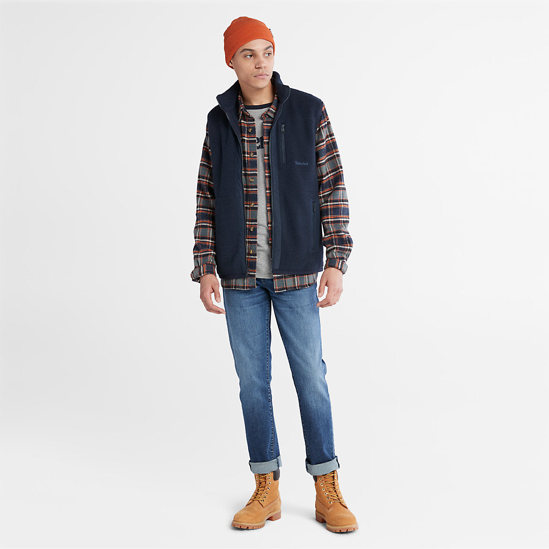 Mens High-pile Fleece Gilet for Men in Navy - Timberland