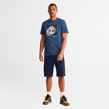 Mens Poplin Cargo Shorts for Men in Navy - Timberland