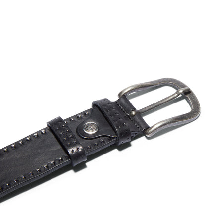 Mens Embossed Leather Belt for Men in Black - Timberland