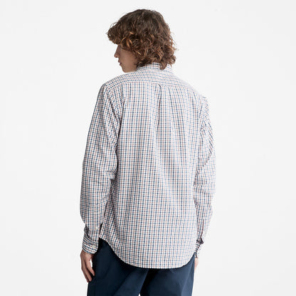 Mens Seersucker Gingham Shirt for Men in Purple - Timberland