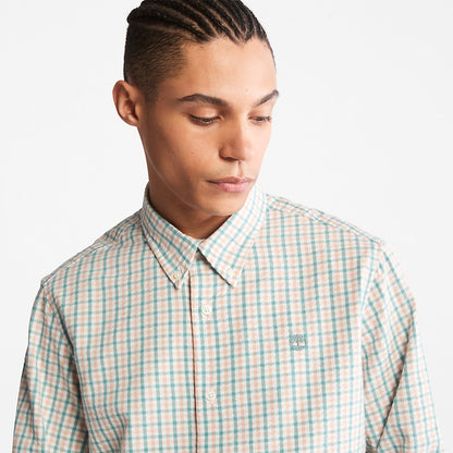 Mens Seersucker Gingham Shirt for Men in Pink - Timberland