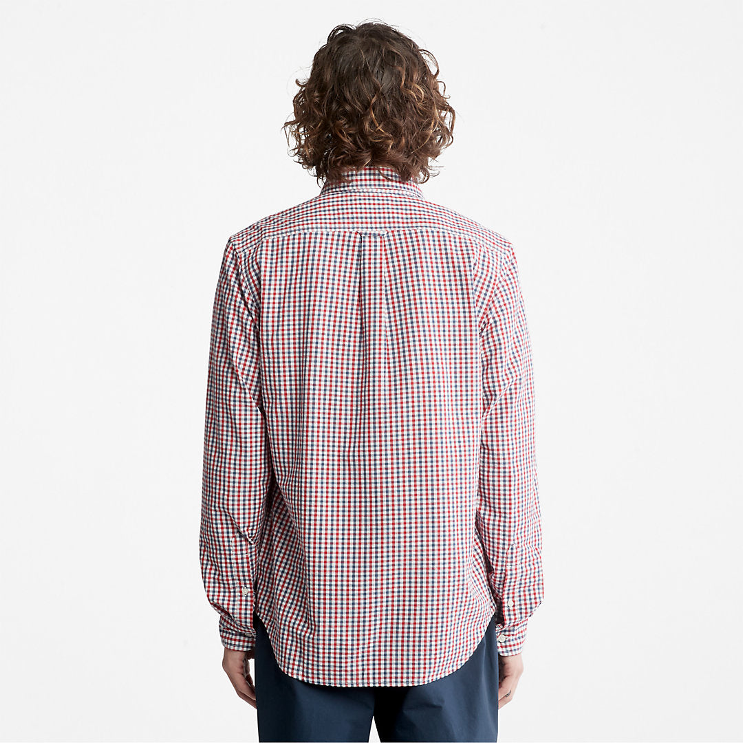 Mens Seersucker Gingham Shirt for Men in Blue - Timberland