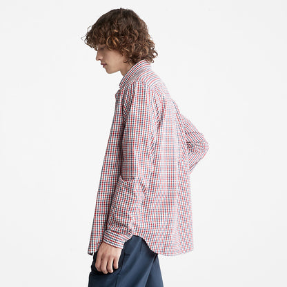 Mens Seersucker Gingham Shirt for Men in Blue - Timberland