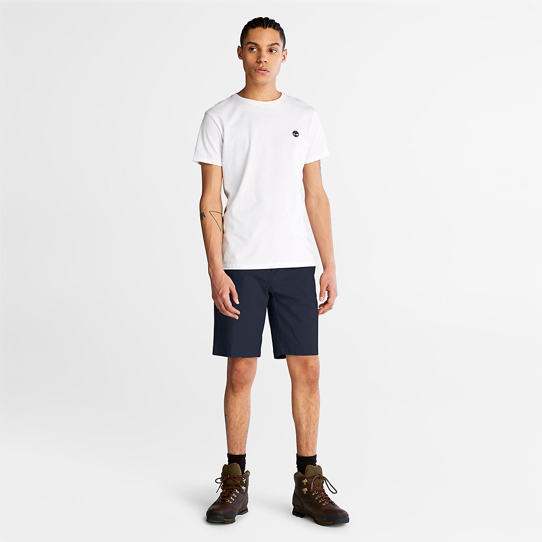 Mens Cotton and Linen-Blend Shorts for Men in Navy - Timberland