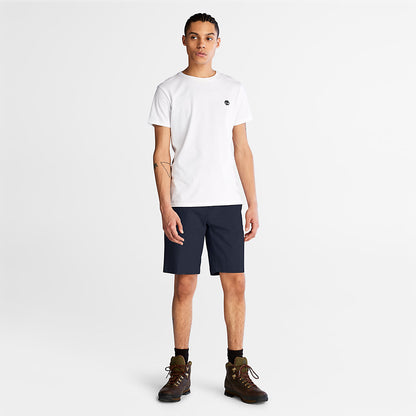 Mens Cotton and Linen-Blend Shorts for Men in Navy - Timberland