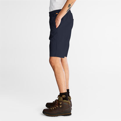 Mens Cotton and Linen-Blend Shorts for Men in Navy - Timberland