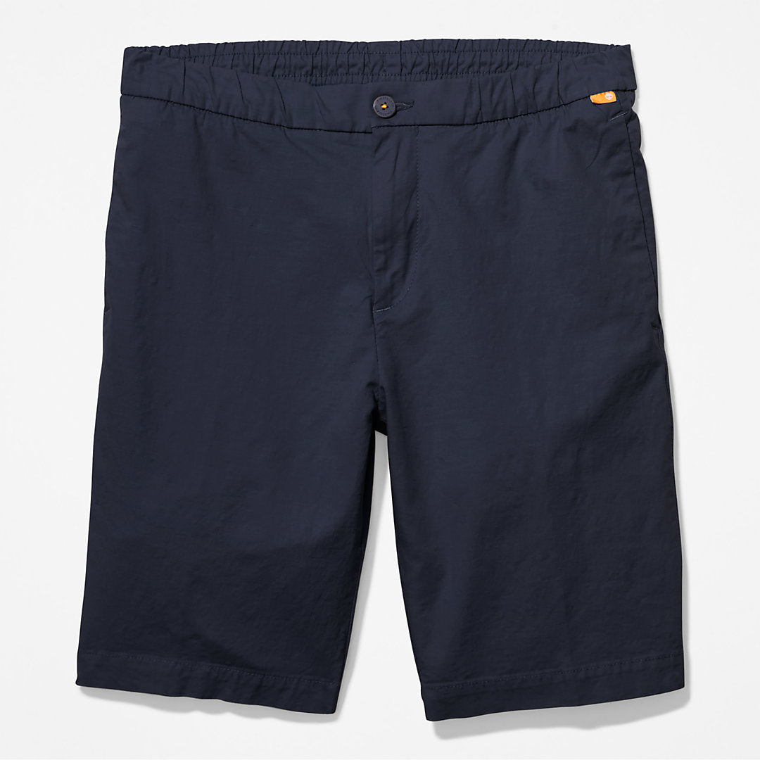 Mens Cotton and Linen-Blend Shorts for Men in Navy - Timberland