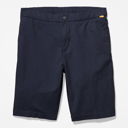 Mens Cotton and Linen-Blend Shorts for Men in Navy - Timberland