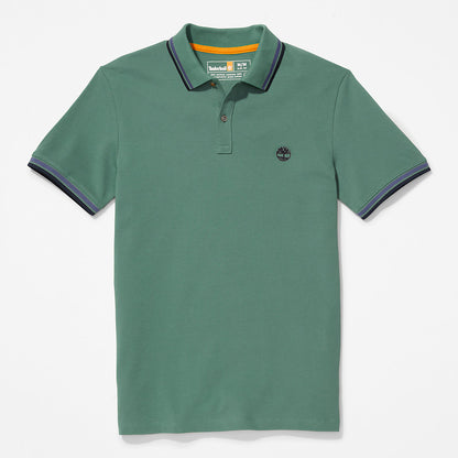 Mens Millers River Tipped Polo Shirt for Men in Green - Timberland