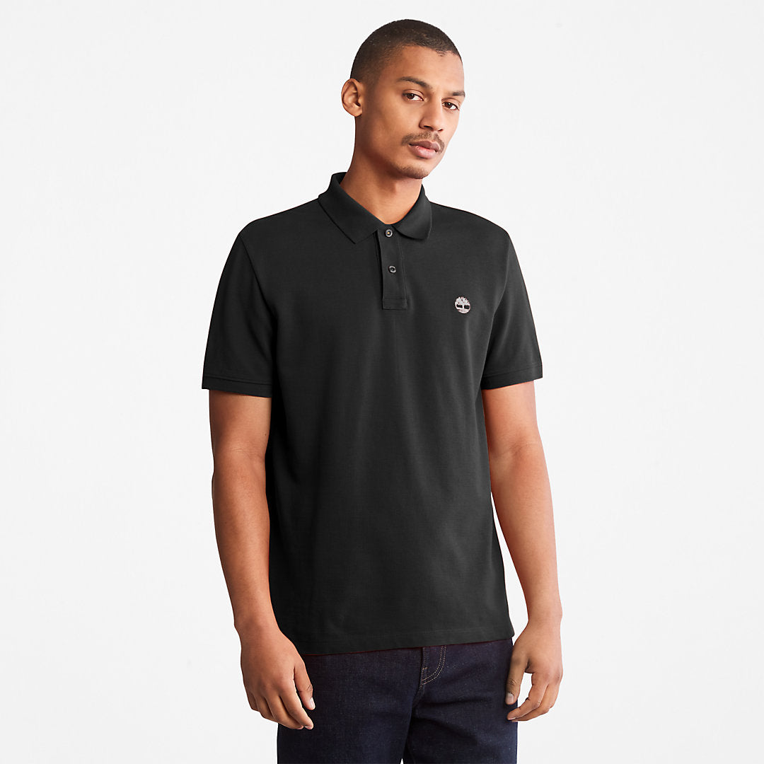 Mens Millers River Pique Polo Shirt for Men in Black - Timberland