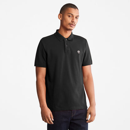 Mens Millers River Pique Polo Shirt for Men in Black - Timberland
