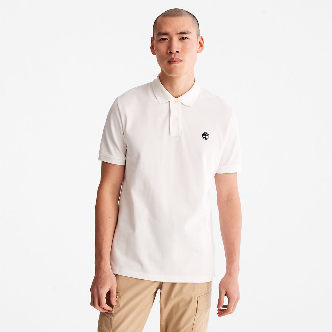 Mens Millers River Pique Polo Shirt for Men in White - Timberland
