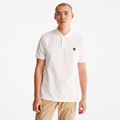 Mens Millers River Pique Polo Shirt for Men in White - Timberland