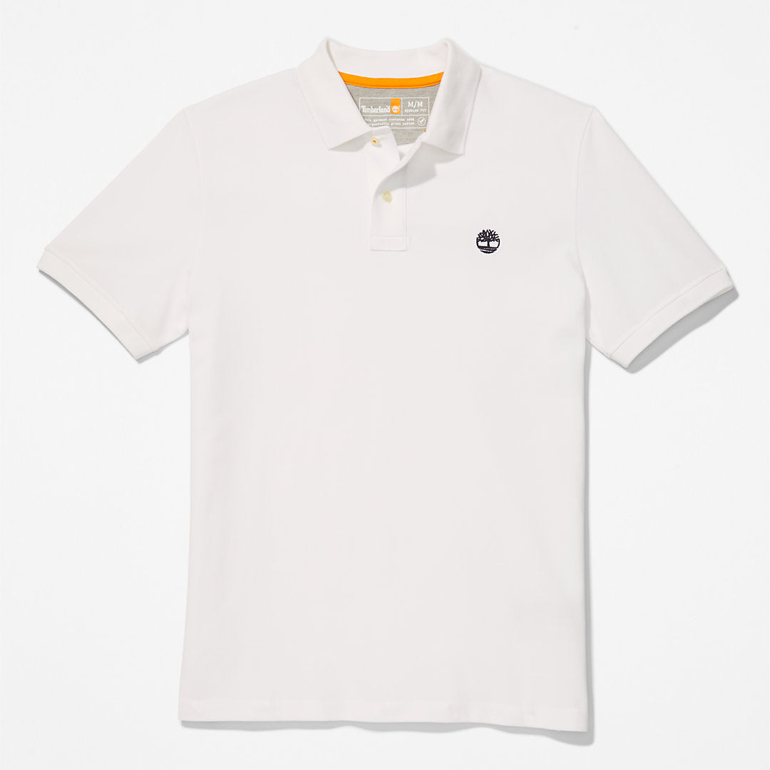 Mens Millers River Pique Polo Shirt for Men in White - Timberland