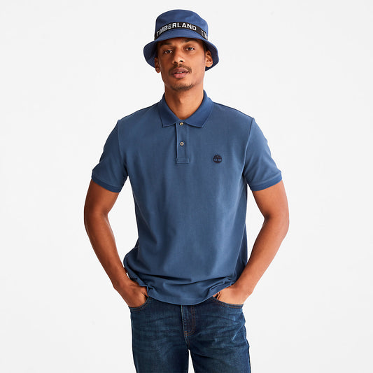 Mens Millers River Pique Polo Shirt for Men in Blue - Timberland