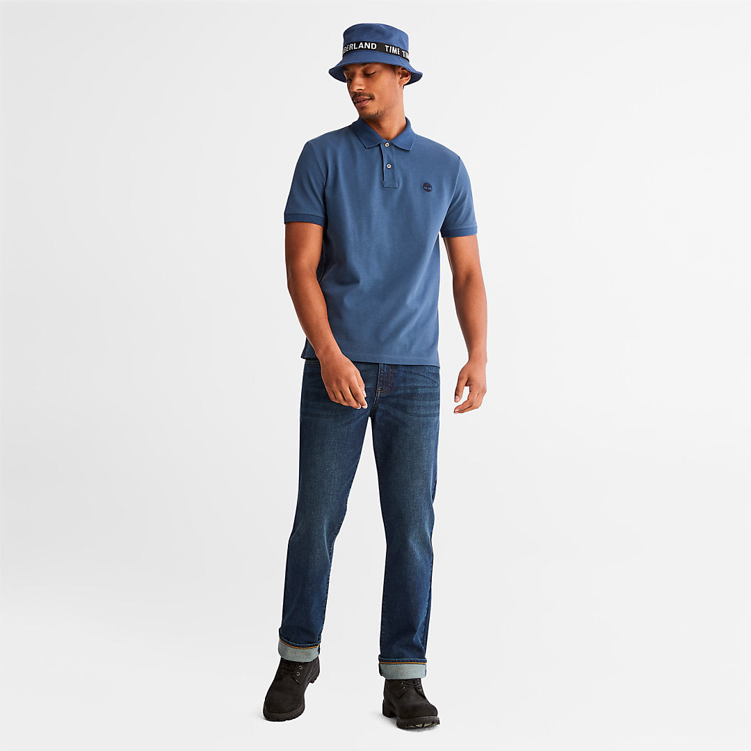 Mens Millers River Pique Polo Shirt for Men in Blue - Timberland