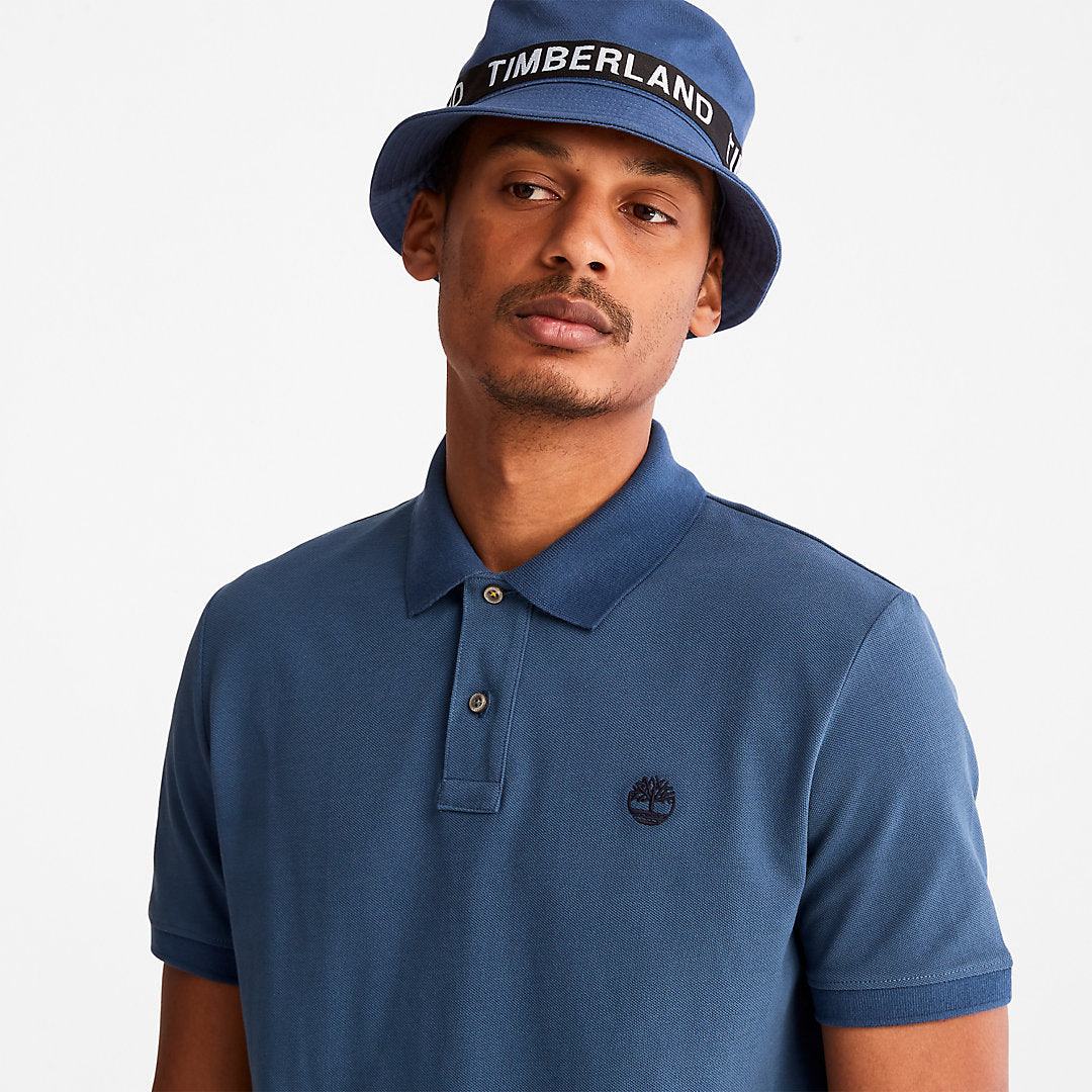 Mens Millers River Pique Polo Shirt for Men in Blue - Timberland
