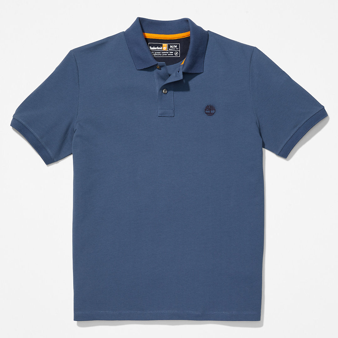 Mens Millers River Pique Polo Shirt for Men in Blue - Timberland