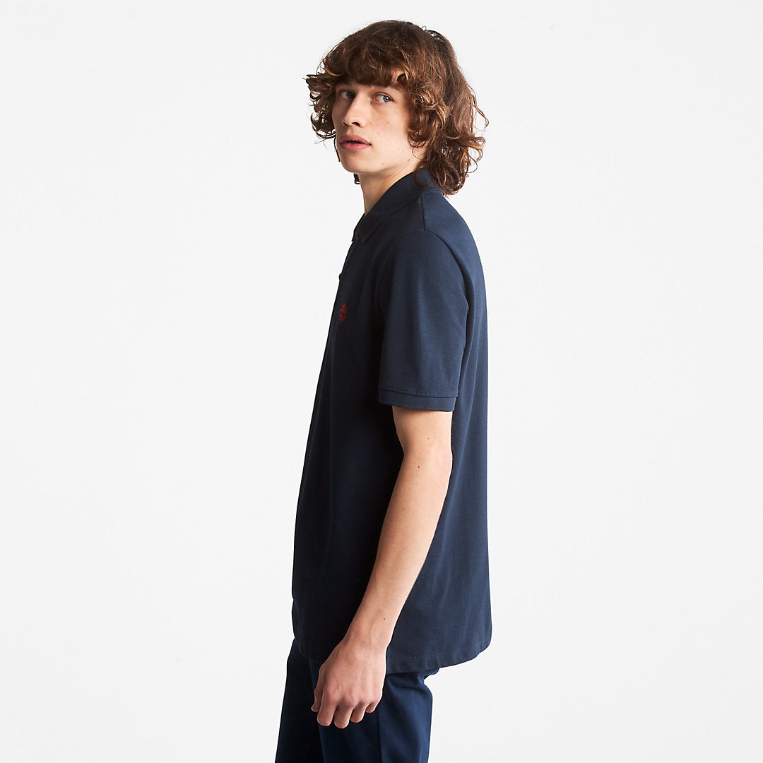 Mens Millers River Pique Polo Shirt for Men in Navy - Timberland