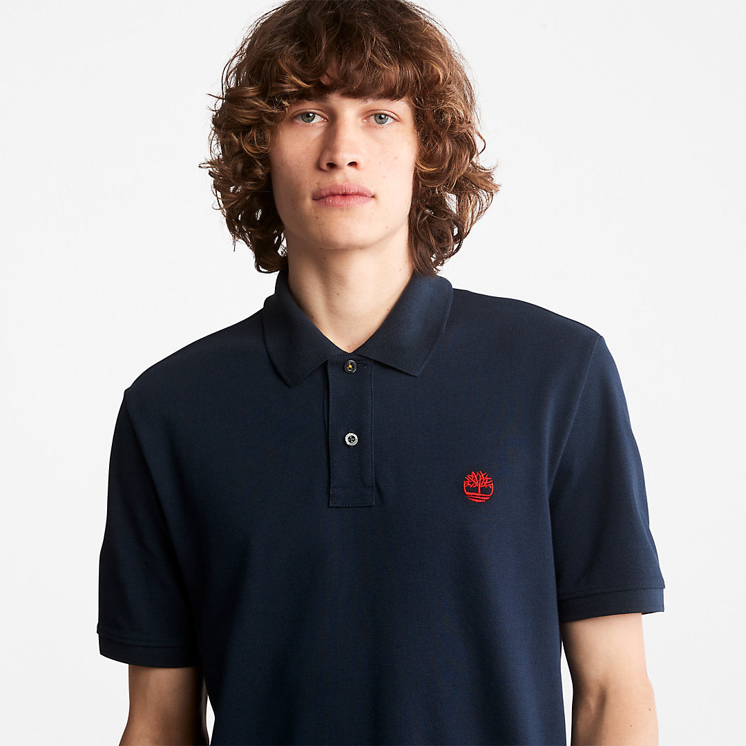 Mens Millers River Pique Polo Shirt for Men in Navy - Timberland