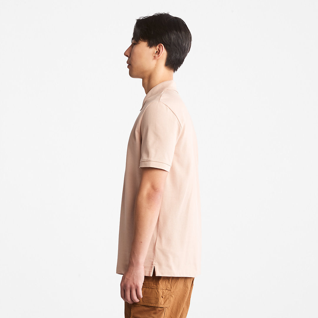Mens Millers River Pique Polo Shirt for Men in Light Pink - Timberland