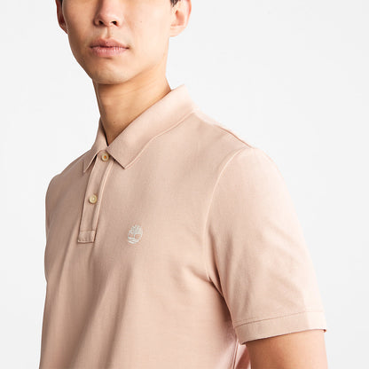 Mens Millers River Pique Polo Shirt for Men in Light Pink - Timberland