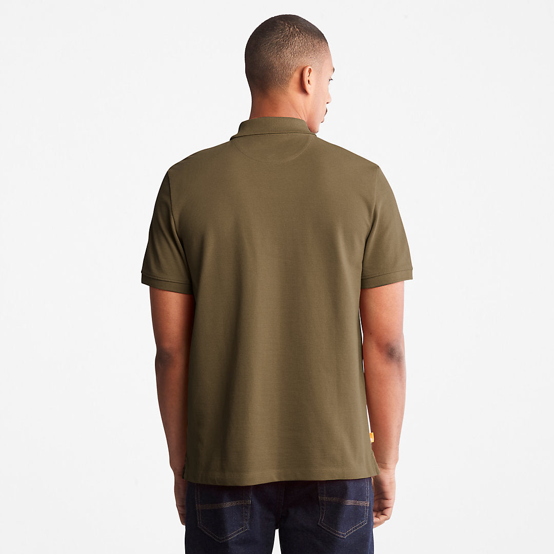 Mens Millers River Pique Polo Shirt for Men in Dark Green - Timberland