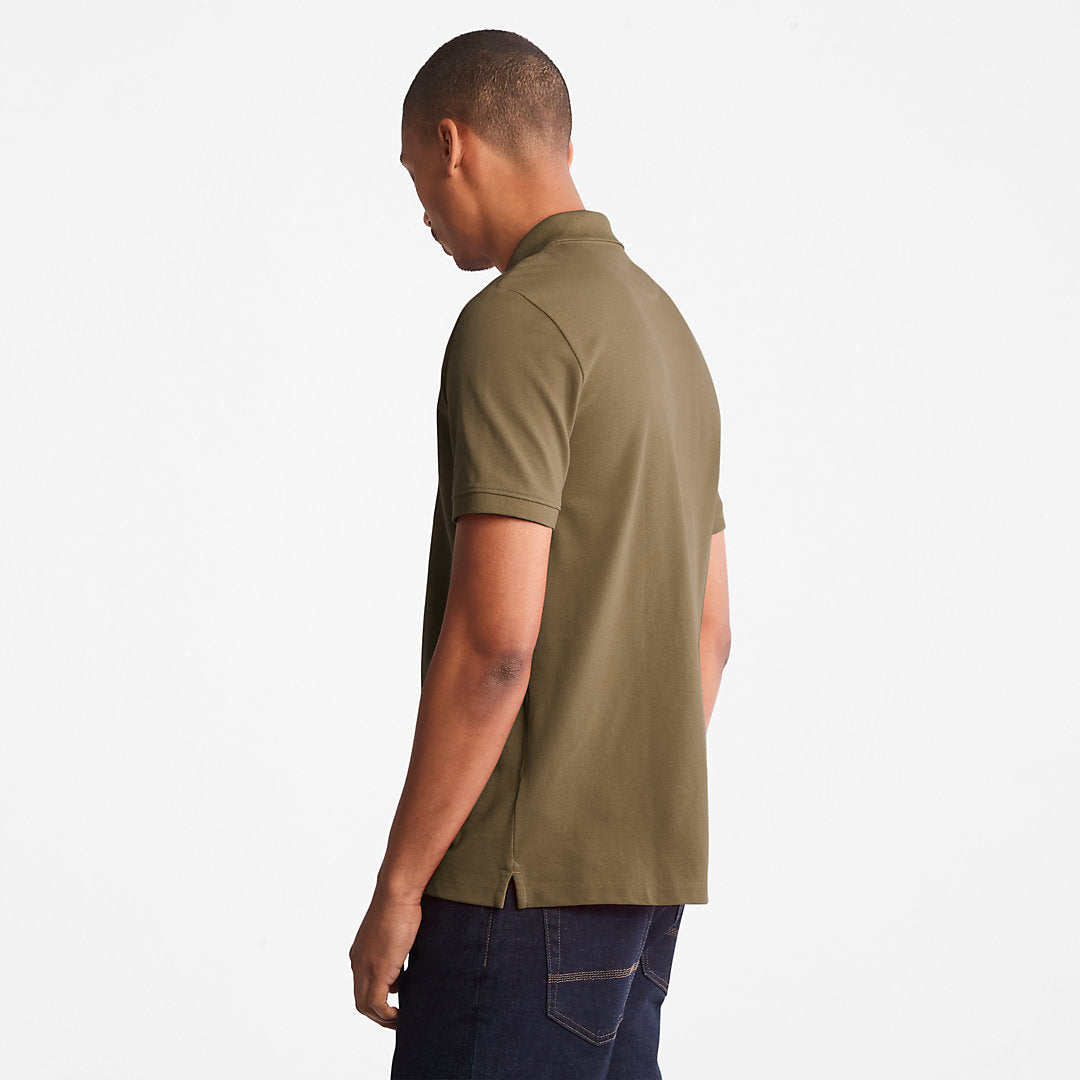 Mens Millers River Pique Polo Shirt for Men in Dark Green - Timberland