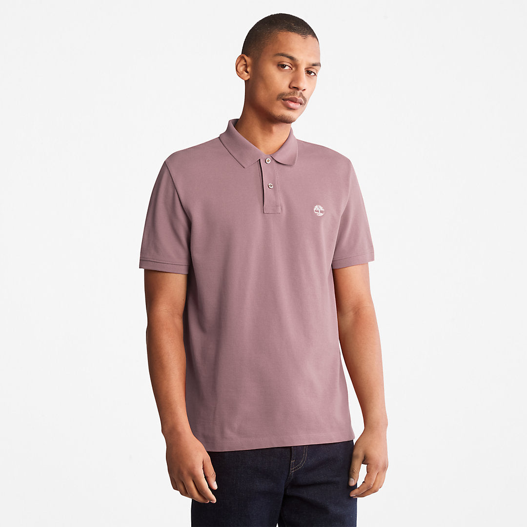 Mens Millers River Pique Polo Shirt for Men in Purple - Timberland